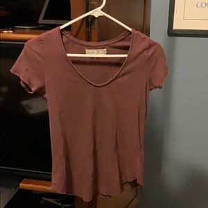 Maroon Abercrombie & Fitch T-Shirt